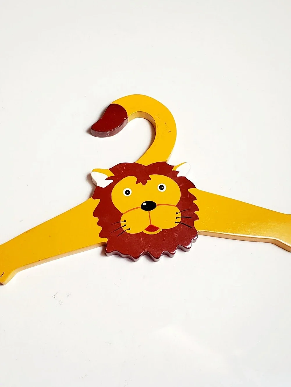Lion and Tiger 2 Piece Wooden Handpainted Nursery Hanger Set
